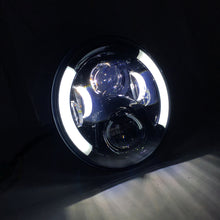 Load image into Gallery viewer, Quake LED Headlight 7 in. Headlight Half Halo White DRL Amber Turn Signal Reflector Tempest - QTE568