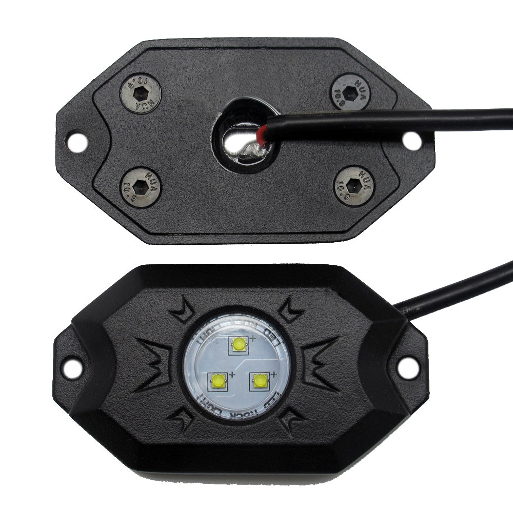 Quake LED Underbody Light Kit LED Rock Lights 4 Pods Kit White - QTL441