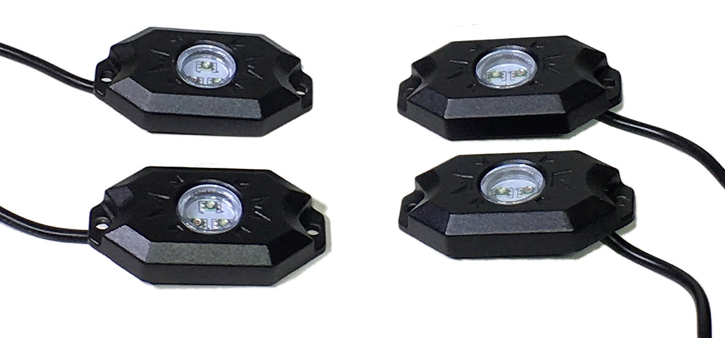 Quake LED Underbody Light Kit 4 Piece RGB Accent Rock Lights (Controller Not Included) Quad-Lock - QTL923