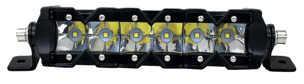 Quake LED Light Bar 9 in. Monolith Slim 30W Flush Mount Winch Hole Light - QUM684