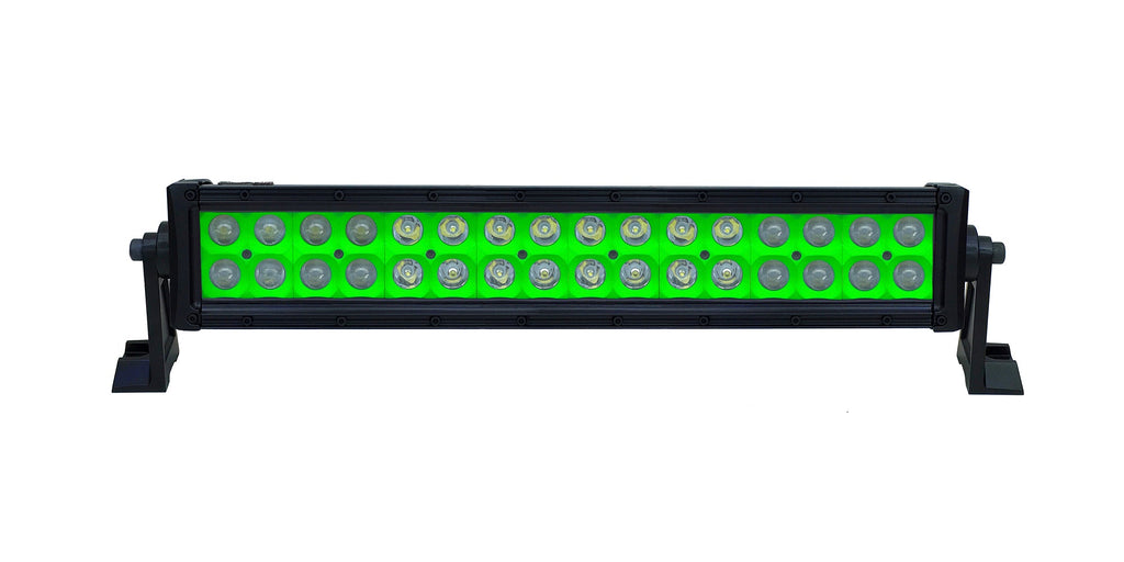 Quake LED Light Bar 23 Inch LED Light Bar Dual Row 120 Watt Green Reflector Combo Ultra Color Series - QUU583