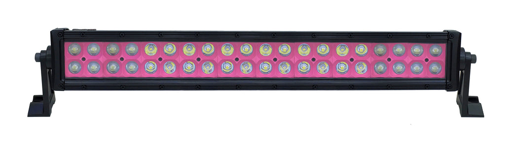 Quake LED Light Bar 23 Inch LED Light Bar Dual Row 120 Watt Pink Reflector Combo Ultra Color Series - QUU597
