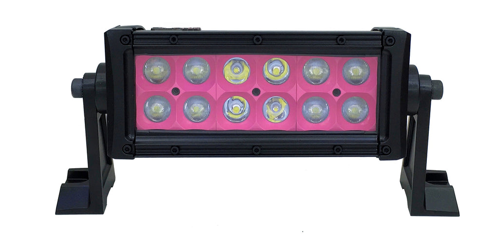 Quake LED Light Bar 8 Inch LED Light Bar Dual Row 36 Watt Combo Pink Reflector Ultra Color Series - QUU599