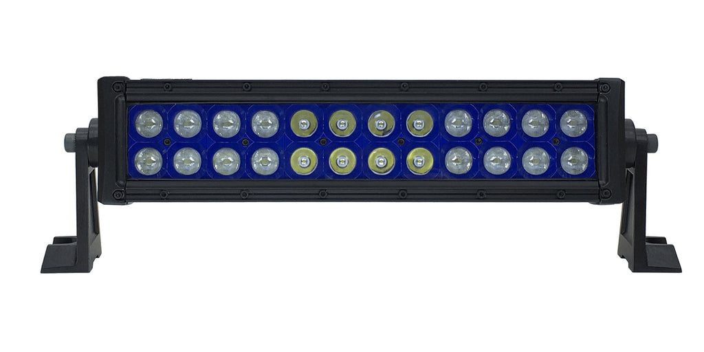 Quake LED Light Bar 13.5 Inch LED Light Bar Dual Row 72 Watt Blue Reflector Combo Ultra Color Series - QUU619