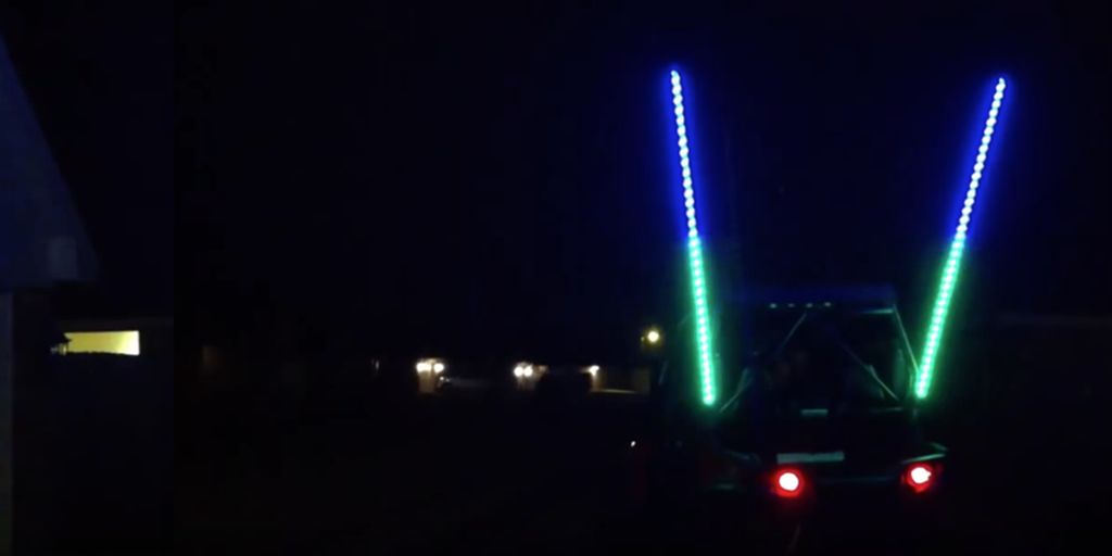 Quake LED Whip Light 6 Foot HD RGB LED Light Whip Dual - QW849