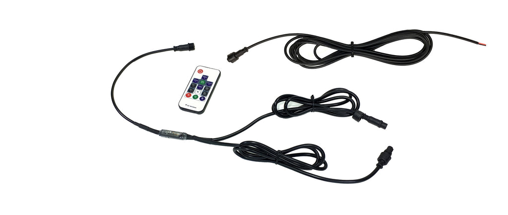 Quake LED Whip Light Remote Controller HD RGB Whip Dual 316 Effects RF Controller 11 Inch Power Side - QW855