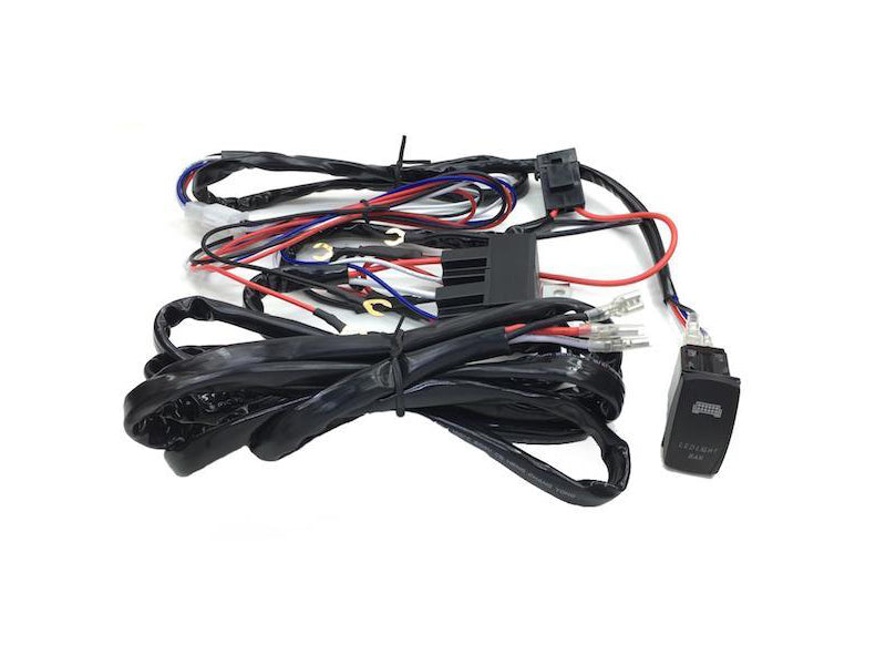 Quake LED Off-Road Light Wiring Harness Connector Dual Color Magma Light Bar Wire Harness HD 14 Gauge - QWH105