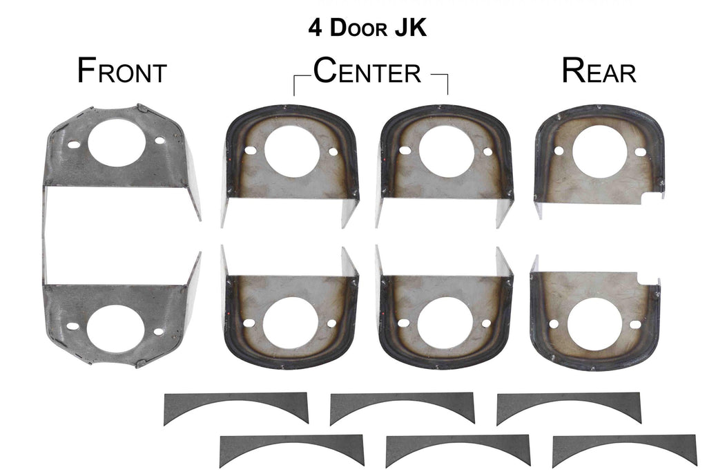 Rust Buster Frame Repair Body Mount Kit 4-Door 2007-2018 Jeep Wrangler JK Body Mount Bracket Kit Rust Buster - RB5057