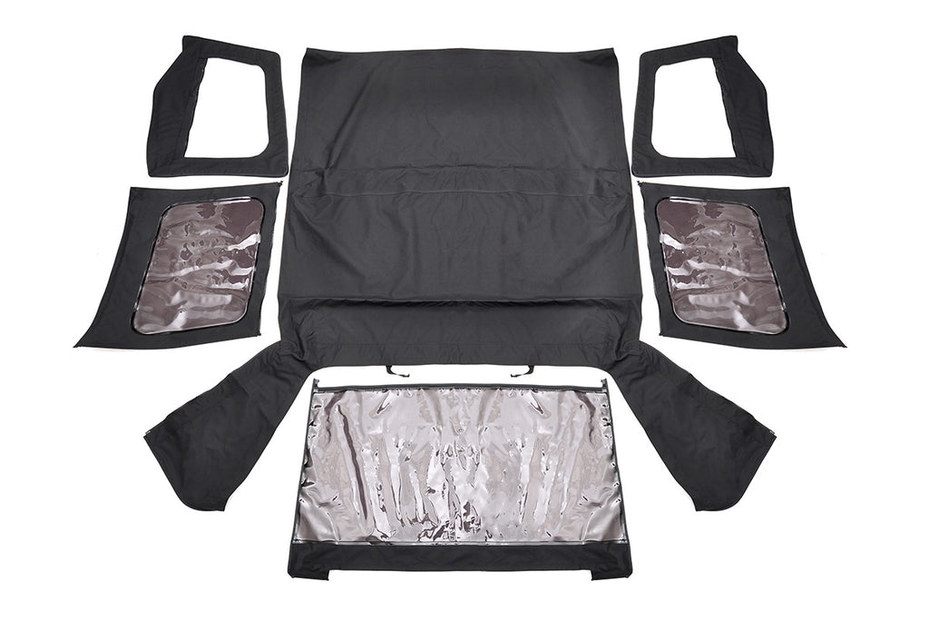 Rough Country Soft Tops Jeep Wrangler YJ Replacement Soft Top Black 87-95-Half Steel Doors Rough Country - RC84050.35