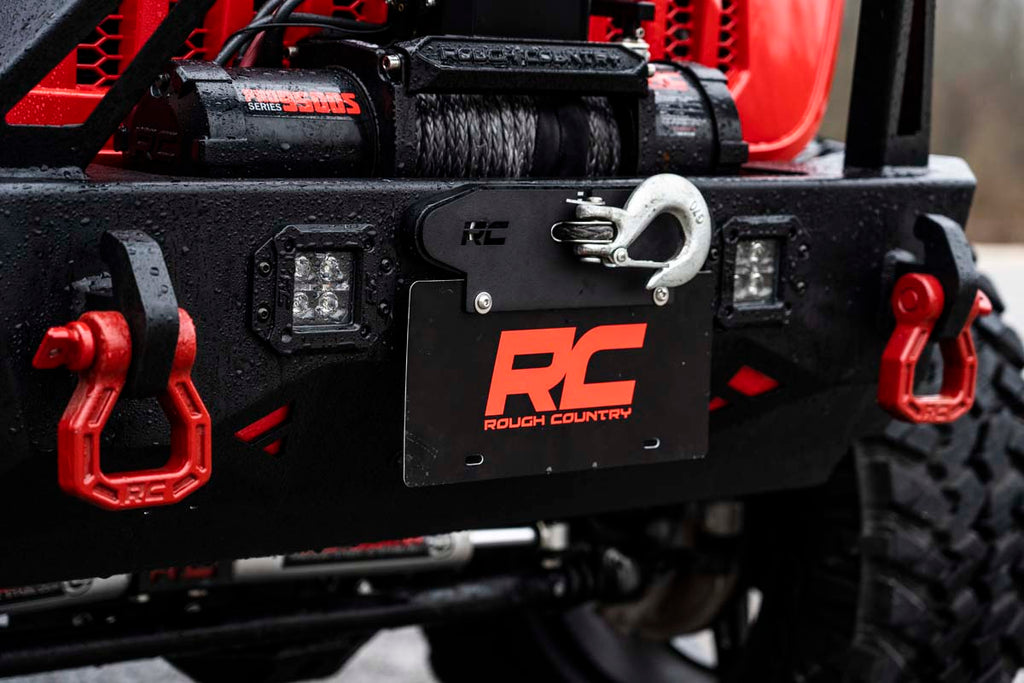 Rough Country License Plate Bracket Quick Release Hawse Fairlead License Plate Mount Rough Country - RS124