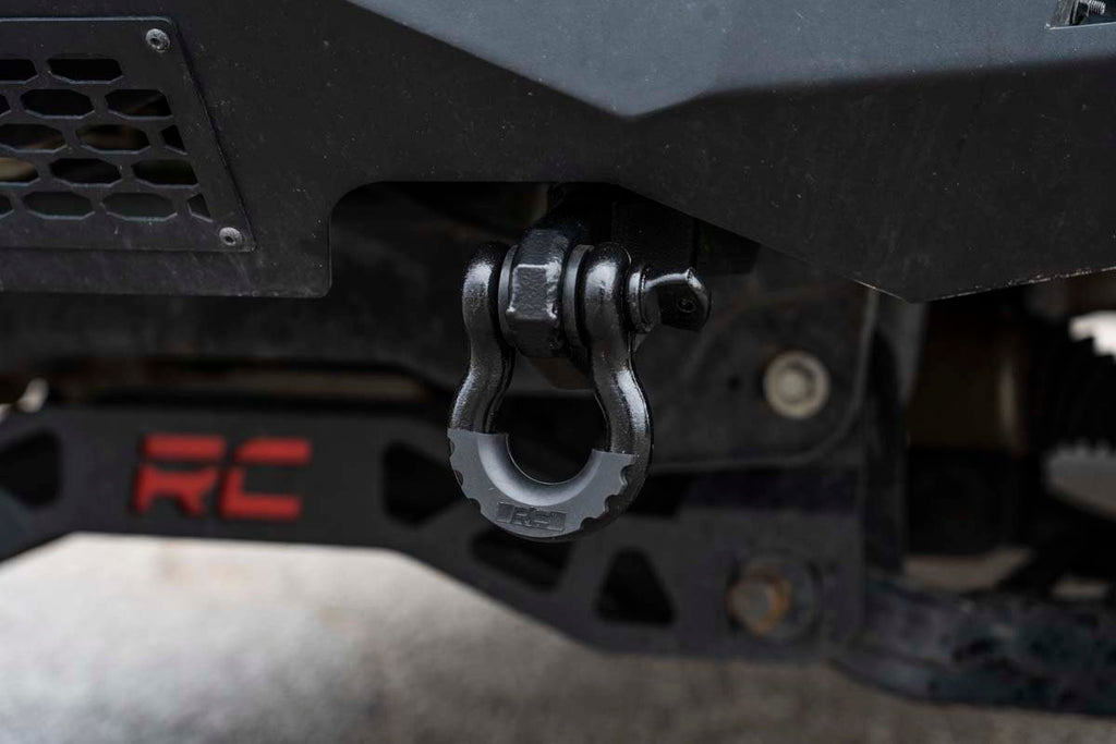 Rough Country Tow Hook Ford Tow Hook to Shackle Conversion Kit w/D-Ring & Rubber Isolators 09-20 F-150 Rough Country - RS158
