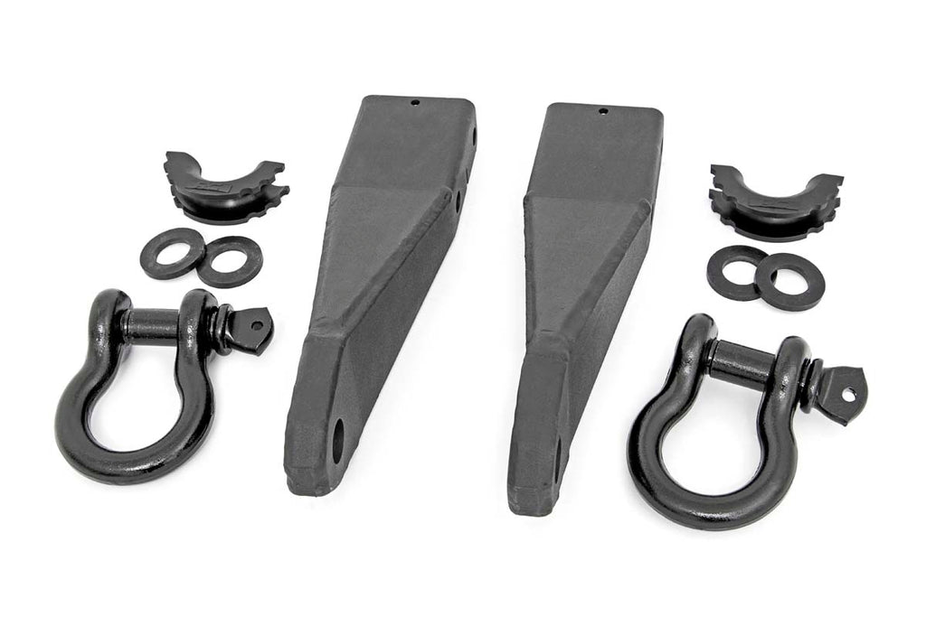 Rough Country Tow Hook GMC Tow Hook to Shackle Conversion kit w/ D-Rings and Rubber Isolators 2020 2500 HD Rough Country - RS159