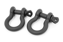 Load image into Gallery viewer, Rough Country D Ring Shackle D Ring Shackles Cast 5/8 Inch Pin Pair Black Rough Country - RS179