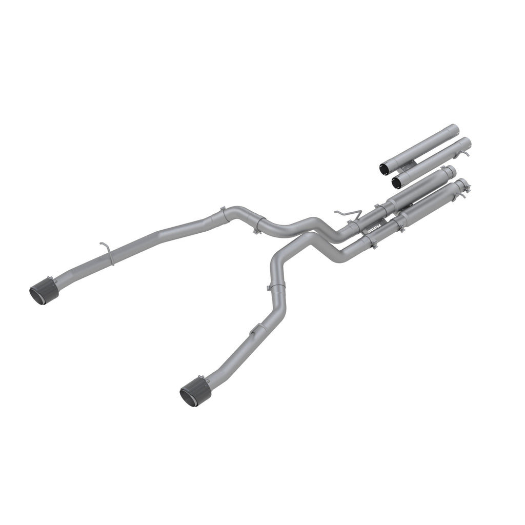 MBRP Exhaust Exhaust System Kit T304 Stainless Steel with Carbon Fiber Tips. - S51543CF
