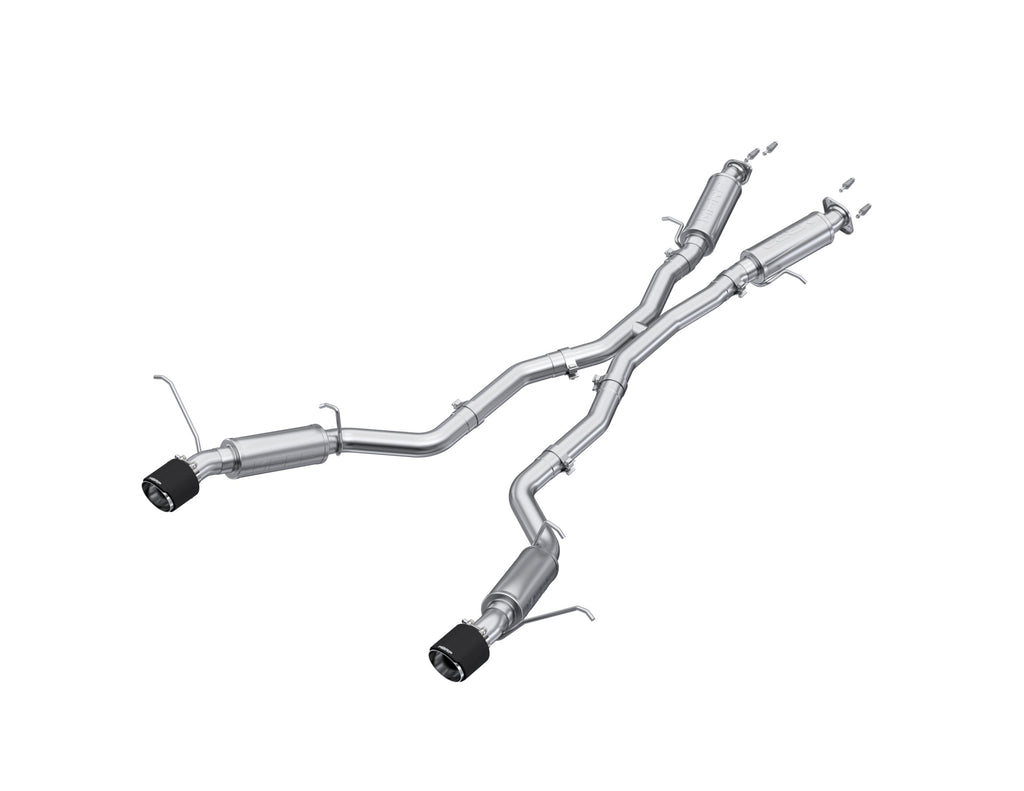 MBRP Exhaust Exhaust System Kit T304 Stainless Steel with Carbon Fiber Tips. - S55253CF