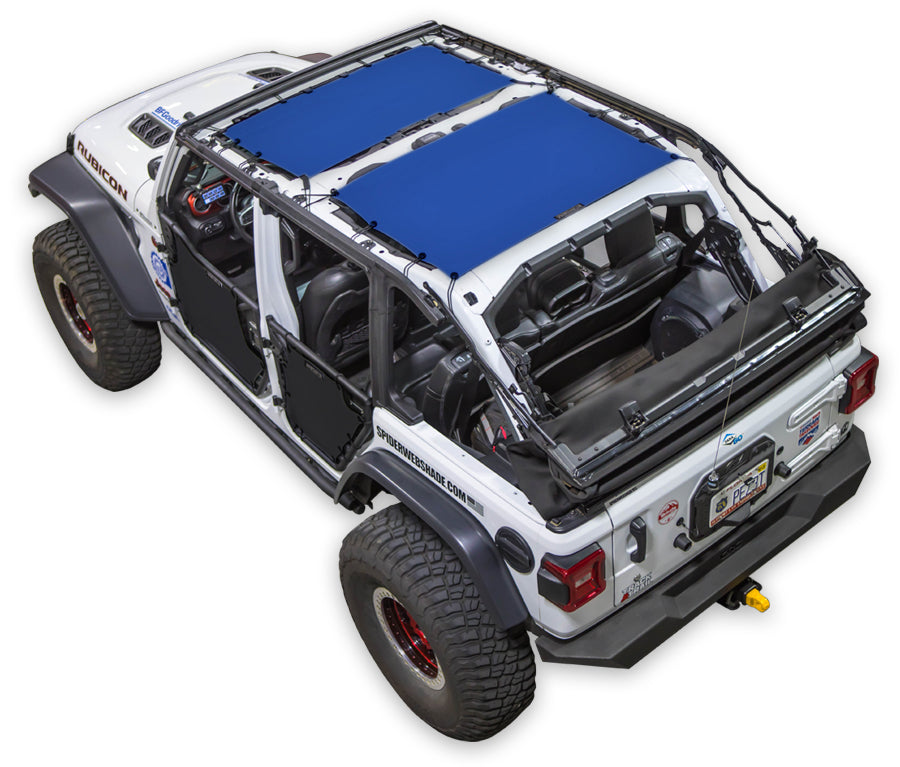 SPIDERWEBSHADE Product Blue JL4D 2 Piece Front & Rear