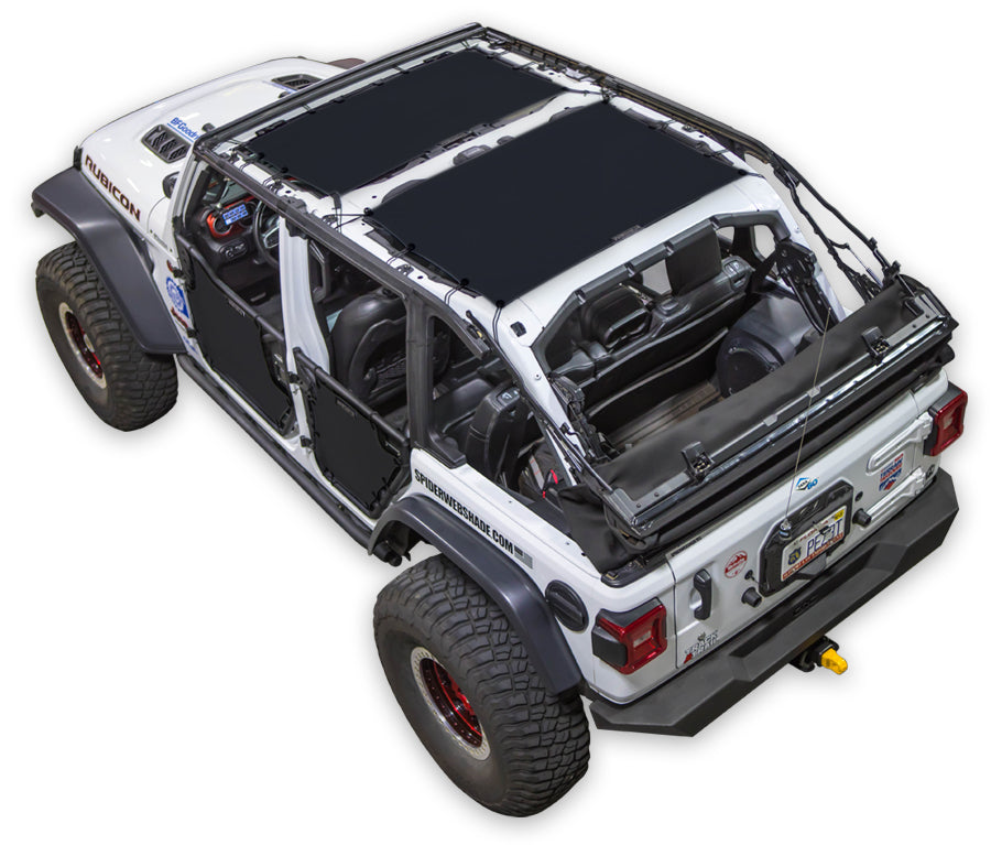 SPIDERWEBSHADE Product Black JL4D 2 Piece Front & Rear
