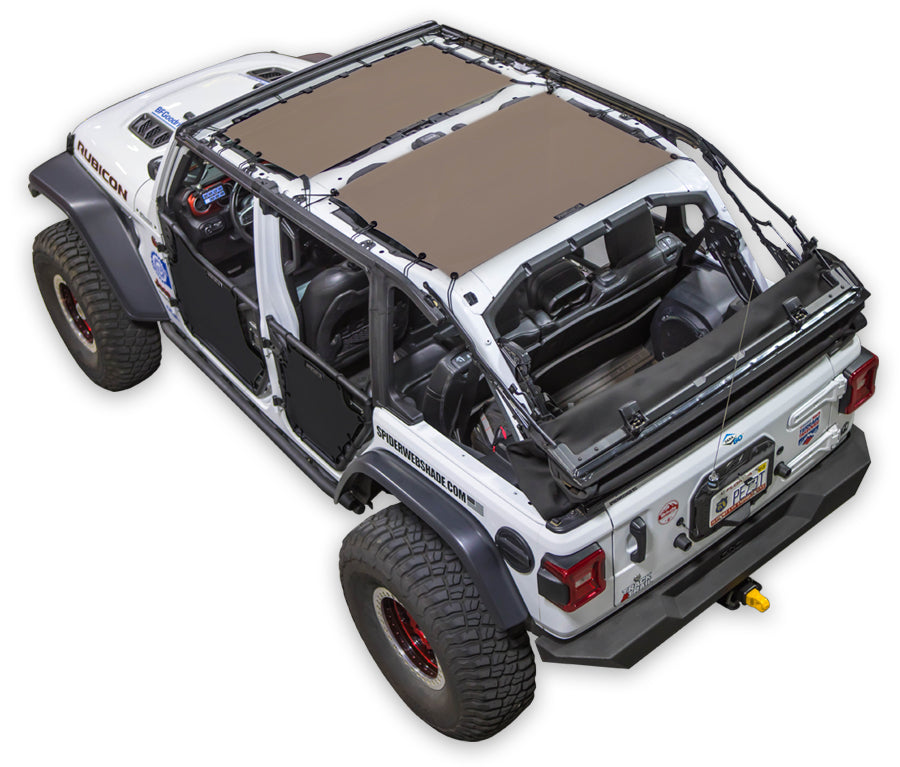 SPIDERWEBSHADE Product Tan JL4D 2 Piece Front & Rear