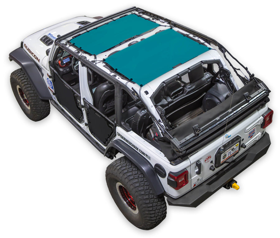 SPIDERWEBSHADE Product Teal JL4D 2 Piece Front & Rear