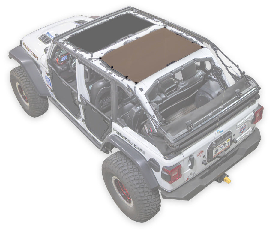 SPIDERWEBSHADE Product Tan JL-4D Rear