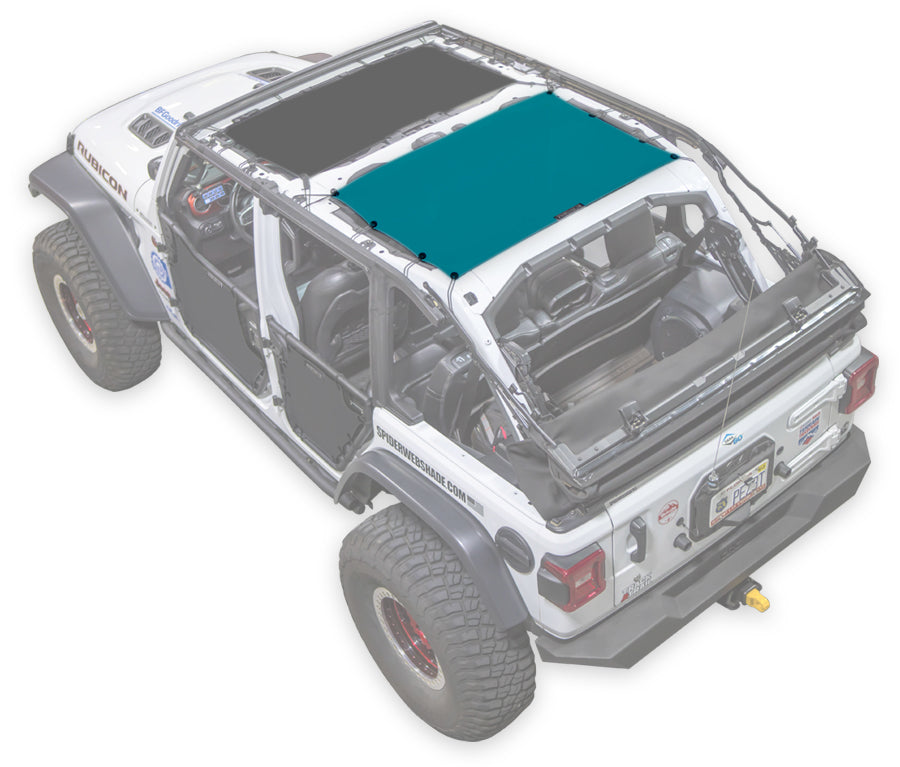 SPIDERWEBSHADE Product Teal JL-4D Rear