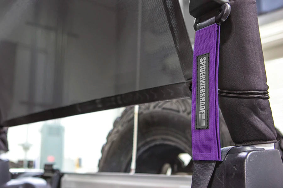 SPIDERWEBSHADE Product Purple Seatbelt Silencers JK2D