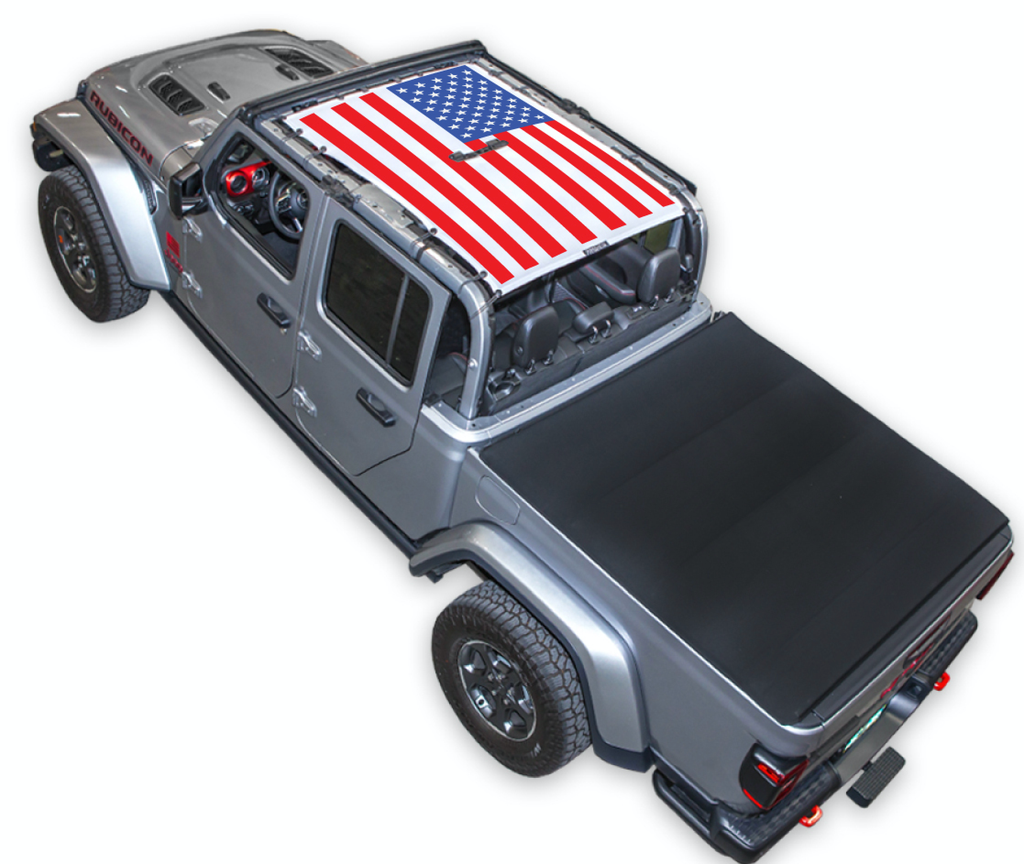 SPIDERWEBSHADE Product White GLADIATOR JT4D RED, WHITE AND BLUE FLAG