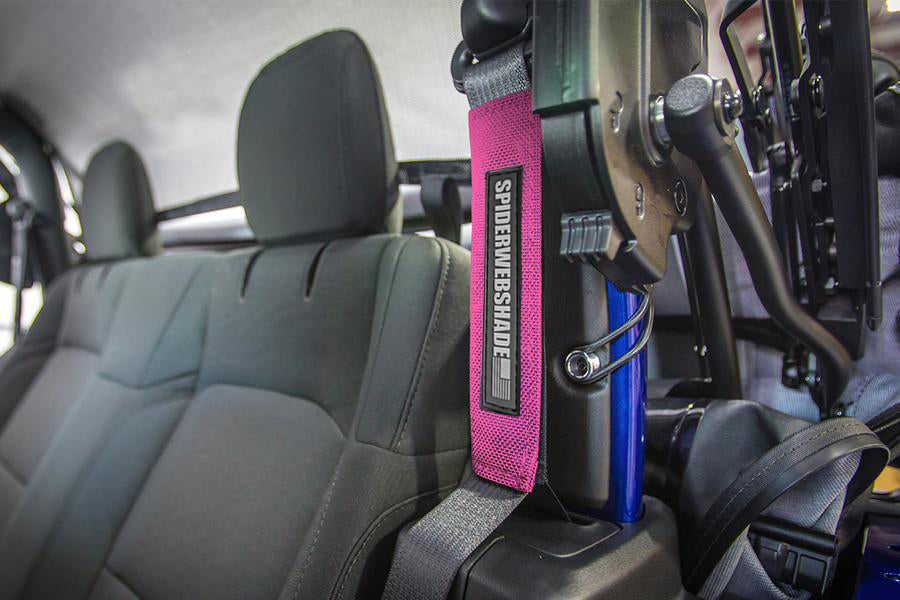 SPIDERWEBSHADE Product Pink Seatbelt Silencers JL2D