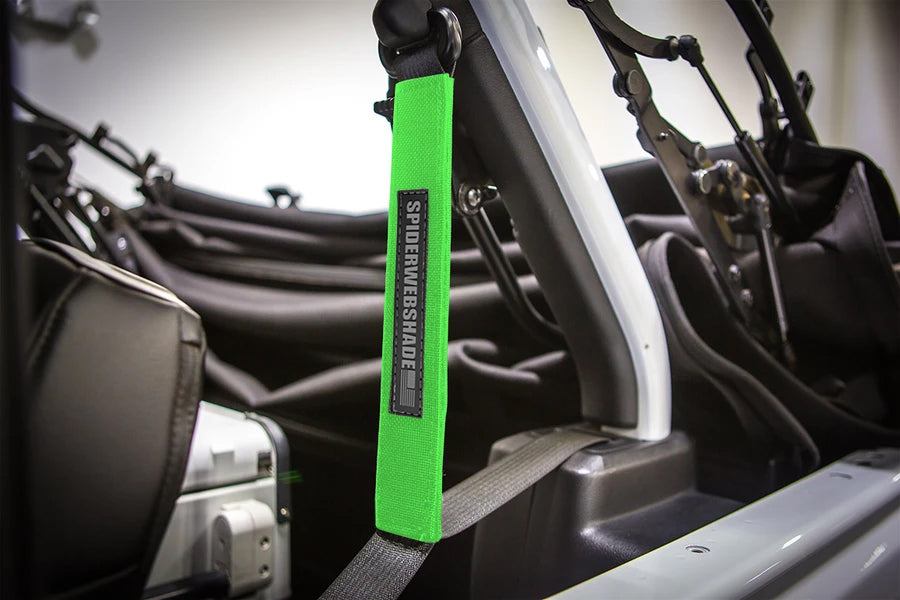 SPIDERWEBSHADE Product Green Seatbelt Silencers JL4D