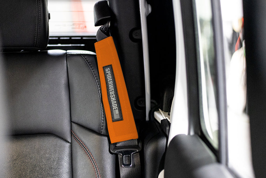 SPIDERWEBSHADE Product Orange Seatbelt Silencers JT4D