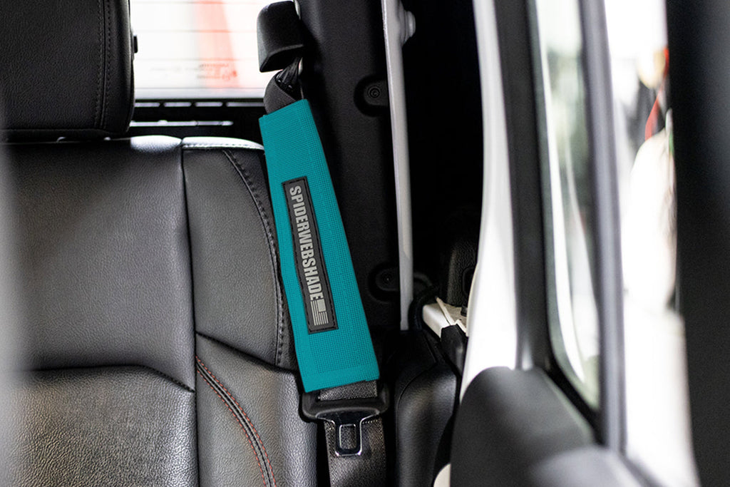SPIDERWEBSHADE Product Teal Seatbelt Silencers JT4D
