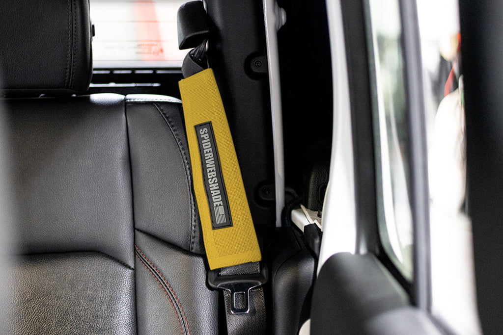 SPIDERWEBSHADE Product Yellow Seatbelt Silencers JT4D
