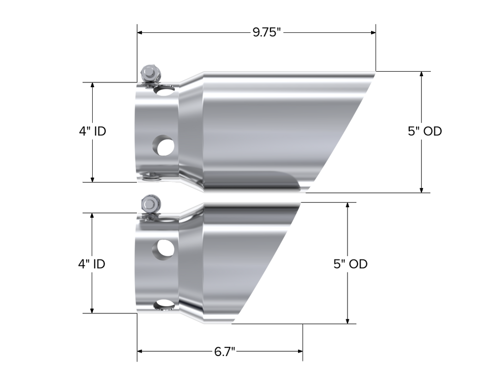 MBRP Exhaust Exhaust Tail Pipe Tip T304 Stainless Steel. - T5111