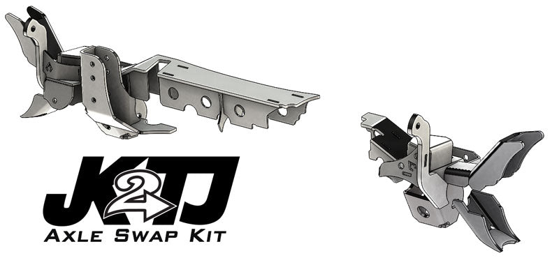 Artec Industries Axle Truss JK2TJ Front Axle Swap Kit Dana 44 Rubicon LCA Brackets W/CAM Slot Artec Industries - TJ4416