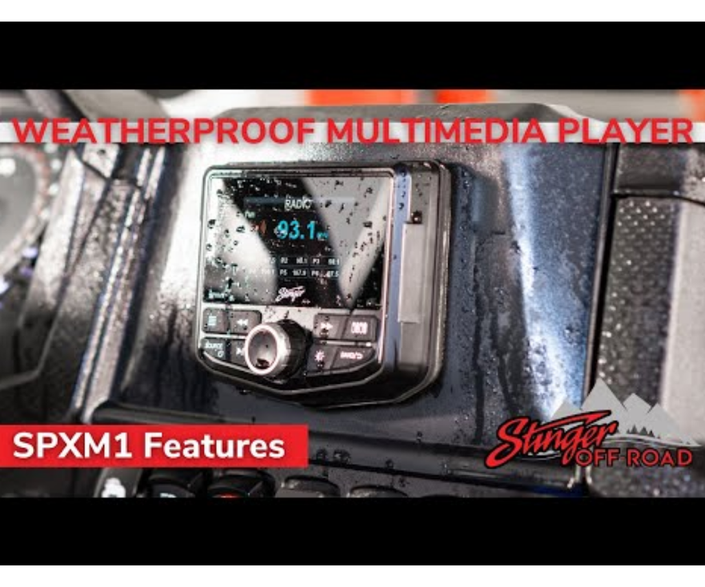 Stinger Off-Road Multimedia Marine & Powersports Weatherproof Multimedia Player - RADIO ONLY