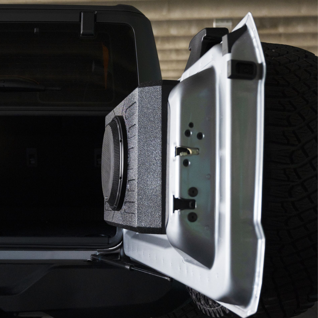 Stinger Off-Road Audio 12" Swing Gate-Mounted 800 Watt Loaded Subwoofer Enclosure for 2021+ Ford Bronco - Full Sized