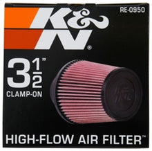 Load image into Gallery viewer, K&amp;N Engineering Air Filters - Universal Fit K&amp;N Universal Rubber Filter 3 1/2inch ID FLG / 6inch Base / 4-5/8inch Top / 6inch Height