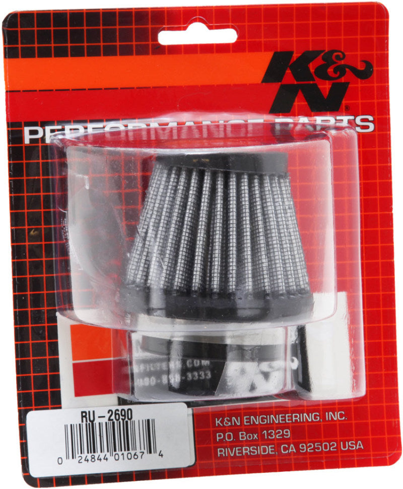 K&N Engineering Air Filters - Universal Fit K&N Filter Universal Rubber Filter 1 3/4 inch Flange 3 inch Base 2 inch Top 2.5 inch Height