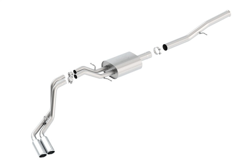 Borla Catback Borla 14 Silv/Sierra 1500 EC Std/CC Short 143.5in WB ATAK Dual Rolled Side Exit Cat-Back Exhaust