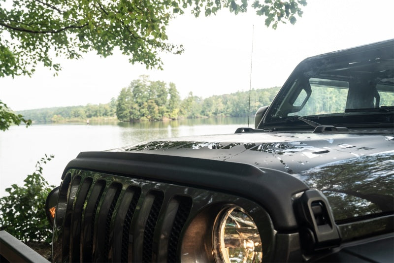 Bushwacker Body Armor & Rock Rails Bushwacker 18-19 Jeep Wrangler Rubicon/Sport//Unlimited/Sport S Hood Stone Guard- Black