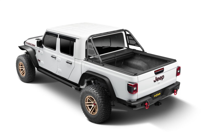 Rugged Ridge Tonneau Covers - Hard Fold Rugged Ridge 20-22 Jeep Gladiator w/o Trail Rail Sys Armis Tonneau Cover w/Max Track - Tex. Blk