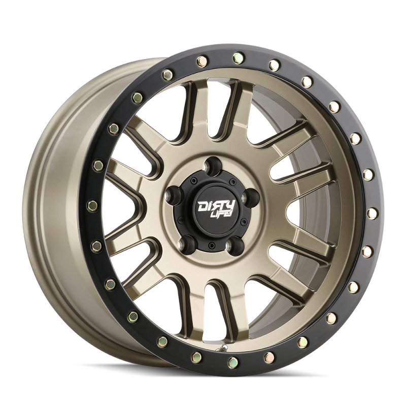Dirty Life Wheels - Cast Dirty Life 9309 Canyon Pro 17x9/6x139.7 BP/0mm Offset/106mm Hub Satin Gold Wheel - Beadlock