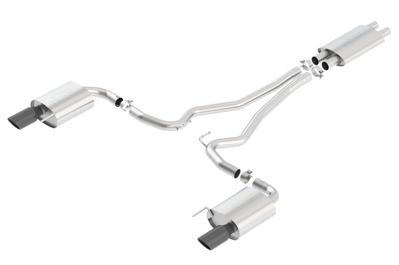 Borla Catback Borla Touring Cat-Back 15 Ford Mustang GT 5.0L V8 MT/AT 2.5in pipe Black 4in tip