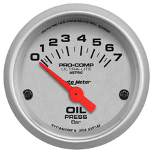 Load image into Gallery viewer, AutoMeter Gauges Autometer Ultra-Lite 52mm 0-7 Bar Electronic Oil Pressure Gauge