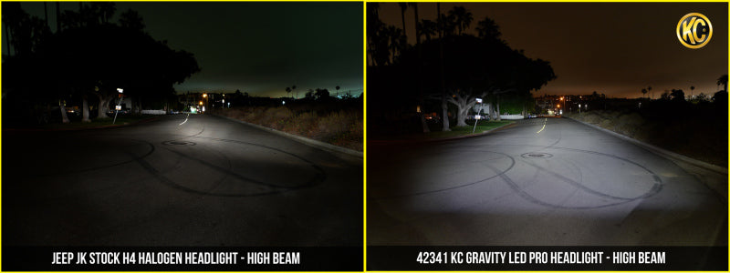 KC HiLiTES Headlights KC HiLiTES 07-18 Jeep JK (Not for Rubicon/Sahara) 7in. Gravity LED Pro DOT Headlight (Pair Pack Sys)