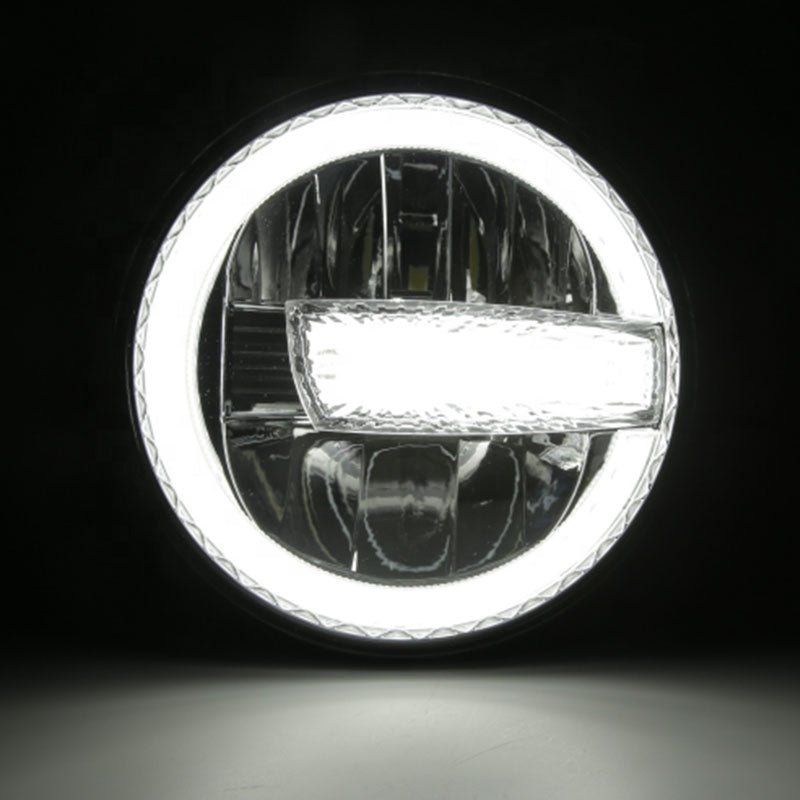 Raxiom Headlights Raxiom 97-18 Jeep Wrangler TJ/JK 7-Inch LED Headlights w/ Halos- Black Housing (Clear Lens)