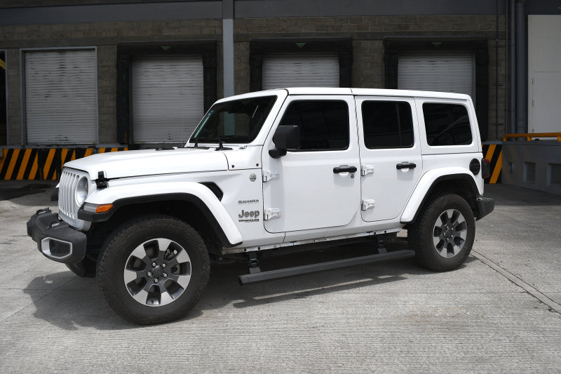 Go Rhino Running Boards Go Rhino 18-23 Jeep Wrangler 4dr E-BOARD E1 Electric Running Board Kit (Drilling Req.) - Tex. Blk