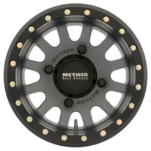 Load image into Gallery viewer, Method Wheels Wheels - Cast Method MR401 UTV Beadlock 15x7 4+3/+13mm Offset 4x136 106mm CB Titanium w/Matte Black Ring Wheel