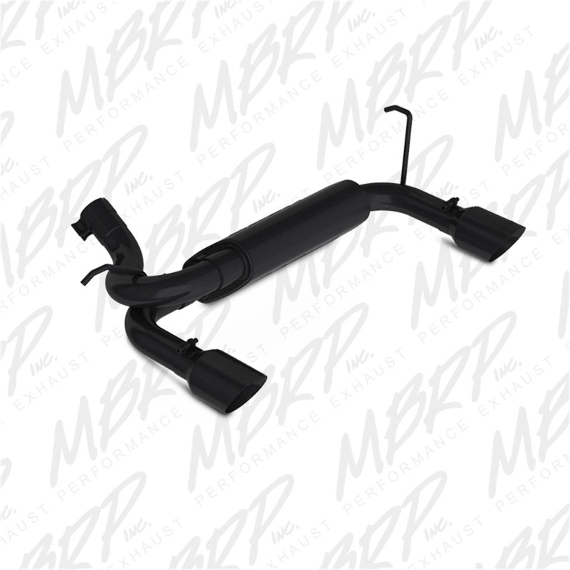 MBRP Axle Back MBRP 07-14 Jeep Wrangler/Rubicon 3.6L/3.8L V6 Axle-Back Dual Rear Exit Black Performance Exhuast Sys