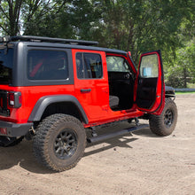 Load image into Gallery viewer, Go Rhino Running Boards Go Rhino 18-23 Jeep Wrangler 4dr E-BOARD E1 Electric Running Board Kit (Drilling Req.) - Tex. Blk